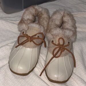 Sperry Women's Winter Boots - Cream and Tan